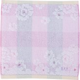 【直送】アーヴェーヴェー 婦人タオルハンカチ [26-0146-120] AVT-524 PI チェック 花ピンク a.v.v 綿100% ミニタオル タオルハンカチ 吸水 肌触り抜群 上品 レディース ギフト 贈り物 内祝い お返し プレゼント