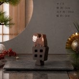 国産ヒノキ 干支の組み木｜申（サル）の木製飾り｜色付き｜お正月のインテリア・贈り物