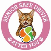 カーサイン 高齢者マーク SENIOR SAFE DRIVER トイガー ステッカー シール 直径13cm 肉球 日本製 車