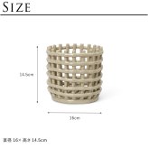 ferm LIVING ファームリビング セラミック バスケット スモール 直径16cm 北欧雑貨 インテリア カゴ おしゃれ 小物入れ デンマーク 収納 陶器 ポットカバー 鉢カバー インテリア雑貨 北欧雑貨 キッチン 玄関 リビング