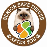 カーサイン 高齢者マーク SENIOR SAFE DRIVER ヒマラヤン マグネット 強力 直径13cm 肉球 日本製 車 ステッカー