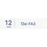 ブラザー TZe-FA3  ラベルライターピータッチ用 布テープ(ファブリックテープ) 白テープ 青文字 幅12mm 長さ3m