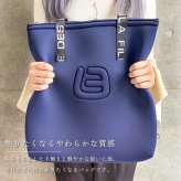 LA FILLE DES FLEURS トートバッグ レディースバッグ トラベルバッグ 大容量 A4 大きい ネオプレーン ナイロン 軽い 肩掛け バッグ レディース おしゃれ 旅行  軽量 縦型 トート ラ フィーユ デ フルール ブラック / ネイビー / カーキ 現品限り