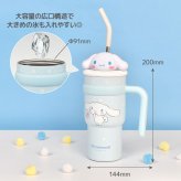 ハンドル付き ストロータンブラー 700ml 保冷 保温 ステンレス タンブラー 真空二重構造 真空断熱 ズートピア ディズニー ジュディ サンリオ マイメロディ クロミ シナモロール マスコット付き 大容量 広口 ストロー付き ステンレスマグ Disney sanrio ドリンクホルダー対応