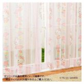 ハローキティ レースカーテン 2枚セット 100×133cm 洗える おしゃれ かわいい キャラクター 子供部屋 寝室 リビング サンリオ 花柄 デザインカーテン サンリオ正規ライセンス品