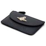ヴィヴィアンウエストウッド フラグメントケース レディース Vivienne Westwood 5112001GU S000B N401 ブラック ハーフムーン カードケース コインケース 小銭入れ サフィアーノ調 オーブ ミニ財布