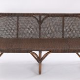 ソファ 座椅子 ベンチ ダイニングベンチ ラタン おしゃれ ラタン手編み カウチ シリーズ ラタンベンチ シンプル幅160 奥行き60 高さ75cm チェア 和風 天然木 2人掛け リビングチェア 椅子 食卓椅子 長椅子