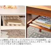 センターテーブル ナイトテーブル 高め ハイタイプ 北欧 リビングテーブル ソファテーブル CT-K600 Mou ムー おしゃれ 幅100 高さ60cm 木製 テーブル 収納棚 棚付き ハイテーブル 木製テーブル ブラウン ホワイト木目 天然木 机 新生活