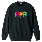 ダンス トレーナー スウェット メンズ レディース ジュニア 裏パイル 練習着 おもしろ 名入れ おしゃれ 文字入れ無料 綿100% キッズ 大きいサイズ 「カラフルドリップDANCE」 アートワークスコウベ 【送料無料】