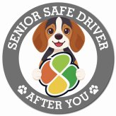 カーサイン 高齢者マーク SENIOR SAFE DRIVER ビーグル マグネット 強力 直径13cm 肉球 日本製 車 ステッカー