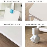 レンジ台 キッチン収納 ホワイト 上棚無し IW-82 幅60 大型レンジ対応 レンジラック キッチンラック コンセント付き スライド ワイド キャスター付き おしゃれ シンプル キッチン レンジ 収納 白 ホワイト：