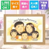 似顔絵 贈り物 結婚記念日 名入れ ギフト 手描き プレゼント 結婚10周年 結婚記念日 記念日 お祝い 大人数 家族 夫婦 お母さん お父さん 両親 名入れ 下書き確認 修正無料 喜ばれる そっくり 親孝行 実績多数 感謝 10周年 記念 思い出 節目 喜寿祝い 快気祝い お祝いの品 カラフル お祝い返し オーダーメイド 米寿祝い 闘病中の方への励まし 大量注文