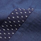 エプロン 久留米 タパード ドビー織り米粒柄 日本製 MI-75 47おしゃれ 保育士 カフェエプロン かわいい 大きいサイズ ロング 北欧 ロング丈 レディース 母の日 プレゼント