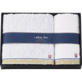 【直送】今治タオル NAKACHU 中忠 バス フェイスタオル セット [26-0138-046] NCK-26425 バスタオル フェイスタオル 綿100% 日本製 上質 吸水性抜群 ギフト 内祝い 出産祝い 結婚祝い 快気祝い プレゼント