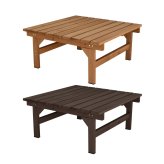 ウッドデッキ ユニット縁台ベンチ hiyori ひより 87×88 単品 送料無料 ウッドデッキ 簡単組立 縁側 DIY 木製 天然木 庭 ベランダ マンション おしゃれ ガーデン 屋外 家具 ブラウン ダークブラウン アウトドアリビング ベンチ 本格的