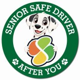 カーサイン 高齢者マーク SENIOR SAFE DRIVER ダルメシアン マグネット 強力 直径13cm 肉球 日本製 車 ステッカー
