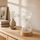 LUMO LED Sand Timer 30[砂時計 30分 おしゃれ LED 癒し 間接照明 インテリア 30分時計 ギフト プレゼント 置物 ライト サンドタイマー インテリア雑貨 ナチュラル 北欧 寝室 リビング キッチン 電池式 オブジェ アナログ]