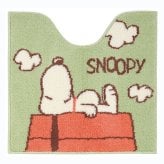 スヌーピー トイレマット ドッグハウス グリーン トイレ用品 SNOOPY
