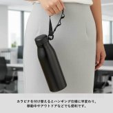 フレンチブルドッグ ショルダー ステンレスボトル 500ml 保温 保冷 ステンレス 真空 断熱 二重構造 水筒 マイボトル カラビナ ベルト ストラップ オリジナル フレブル ブルドッグ 犬 ペット