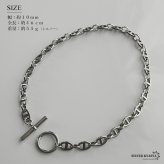 ステンレス マンテルネックレス アンカー チェーンネックレス 18KGP ゴールド シルバー シンプル 存在感 メタル お洒落 錨 レディース 女性 金属アレルギー対応