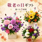 敬老の日 花 プレゼント フラワーギフト 生花 アレンジメント リンドウ 秋のお花 男性 女性 おじいちゃん おばあちゃん 送料無料　ラッピング無料　お祝い　敬老の日　ギフト　記念日
