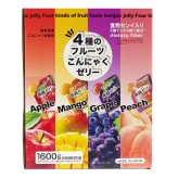 雪国アグリ 4種のフルーツこんにゃくゼリー  80個入り アップル､マンゴー､グレープ､ピーチの4つのフルーツ風味 食物繊維入り #57361 おやつに最適 お弁当のお供にも  [賞味期限 2027.03.30]