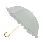 完全遮光 フリル 晴雨兼用 2段折傘 787514 ピンクトリック 傘 折り畳み傘 日傘 軽量 2way UVカット100% 軽量 遮光率100% 遮熱 可愛い シンプル