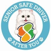 カーサイン 高齢者マーク SENIOR SAFE DRIVER ペルシャ ステッカー シール 直径13cm 肉球 日本製 車