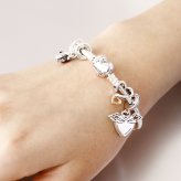 ボックス・ショッパー付 PANDORA(パンドラ) ★ Family Tree Heart Clasp Snake Chain Bracelet ★ファミリーツリー ハート クラスプ スネークチェーン ブレスレット ★ チャーム カスタマイズ アクセサリー シンプル 日常使い 誕生日 記念日 母の日 プレゼント ギフト