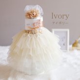 おむつケーキ 女の子 出産祝い かわいい ヘアバンド チュチュ スカート おしゃれ エレガント ベビーシャワー ベビーギフト ドレス ベビー服 100日 1歳 月齢フォト チュチュ付き オムツケーキ プチ
