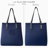 LA FILLE DES FLEURS トートバッグ レディースバッグ トラベルバッグ 大容量 A4 大きい ネオプレーン ナイロン 軽い 肩掛け バッグ レディース おしゃれ 旅行  軽量 縦型 トート ラ フィーユ デ フルール ブラック / ネイビー / カーキ 現品限り