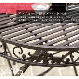 テーブル ブランティーク ホワイトアイアンチェア 2脚セット ガーデン テラス 庭 ウッドデッキ 椅子 アンティーク クラシカル イングリッシュガーデン ファニチャー シンプル 北欧 インテリア 家具 おしゃれ カフェ 新生活