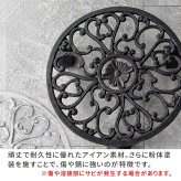 ガーデン エクステリア アイアン製プランタースタンド キャスター付 28cm「DECOR」(デコール) IF-N0036 花台 鉢置き 鉢 プランター フラワースタンド スタンド ボード 鉄製 スチール おしゃれ 新生活