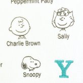 スヌーピー イニシャルミニタオル (Y) アイボリー ハンカチ SNOOPY