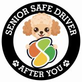カーサイン 高齢者マーク SENIOR SAFE DRIVER チワプー ステッカー シール 直径13cm 肉球 日本製 車