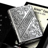 ZIPPO アーマー 限定 レアナンバー [No.111] ヴェネチアンライン 一点物 ジッポ ライター シリアルナンバー入り シルバー ハンマートーン 銀燻し かっこいい 重厚 おしゃれ メンズ ギフト プレゼント