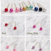 まち針みたいなカラフル樹脂ピアス[2mm] 金属アレルギー対応 シリコン キャッチ ポスト 全10色 【全品1個ずつバラ売り】 （樹脂 プチ ミニ かわいい 小さい シンプル） プレゼント