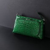 クロコダイル ショルダーバッグ 3way レディース シャイニング加工 お財布バッグ お財布ポシェット お財布ショルダー ハンドバッグ クラッチバッグ パーティバッグ わに革 2way 斜め掛け ギフト プレゼント 4FA (06001106r)
