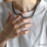 純チタン製 軽い ダブル喜平チェーンネックレス 喜平ネックレス 6面カット チタンネックレス シルバー 50cm 60cm メンズ 男性 金属アレルギー対応