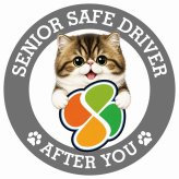 カーサイン 高齢者マーク SENIOR SAFE DRIVER ミヌエット ステッカー シール 直径13cm 肉球 日本製 車
