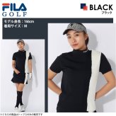 FILA GOLF フィラゴルフ ゴルフウェア レディース 半袖 シャツ ブランド 春 秋 モックネック ジャガード 衿リブ 撥水加工 Ｓ M L LL スポーツ アウトドア カジュアル おしゃれ 2024FW outfit