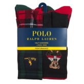 ポロラルフローレン：ROYAL HOLIDAY BEAR ソックス 6PK (レッドマルチ)[ソックス/ 男性下着/ メンズインナー/人気ブランド/おすすめギフト/誕生日プレゼント/メンズファッション]