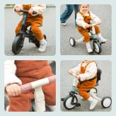 三輪車 かじとり 押し棒付き 折りたたみ 4WAY 子供用三輪車 乗用玩具  手押し ランニングバイク キックバイク キッズバイク サドル 足けり ペダル付き コントロールバー 舵取り 1歳 2歳 3歳 幼児 自転車 おしゃれ コンパクト 軽量 男の子 女の子 誕生日 プレゼント ギフト