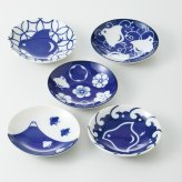 千鳥づくし 豆皿揃 磁器 美濃焼 やきものの里から、暮らしを贈ります。　ギフト 食器 セット テーブルウェア