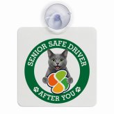 カーサイン 高齢者マーク SENIOR SAFE DRIVER コラット 車内用 吸盤タイプ 収れん火災防止タイプ 肉球 日本製 車 ステッカー