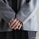 ステンレス 二粒 パールリング ゴールドリング ニュアンスリング ゴールド 18K GP フリーサイズ レディース 女性 指輪 金属アレルギー対応