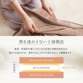 毛布 メレンゲタッチプレミアム 約140×200cm シングル 厚手 洗濯機で洗える 3層構造 フランネル