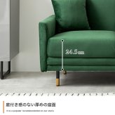 ソファ 座椅子 2人掛け コンパクト ー ベロア フロア ロー 二人用 2P 小さい 小さめ 省スペース クッション付き ひとり暮らし 一人暮らし 高級感 高見え 上質 幅113 1K ワンルーム リビング 組み立て簡単
