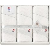 今治タオル 今治 きらめき フェイスタオル 3枚セット [26-7539-047] IMT8350 ｜ 綿100％ 34×75cm 金糸・銀糸のさりげない豪華さと気品 ｜ ギフト 贈り物 内祝い お返し 出産祝い 結婚祝い 香典返し 御見舞い ご挨拶 ｜ タオルギフト 日本製 今治タオルブランド認定 ｜ 化粧箱入