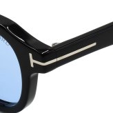 トムフォード TOM FORD サングラス アイウェア アジアンフィット FT1230-D/S 01V 50 ウェリントン型 メンズ レディース ユニセックス ブラック+ブルー